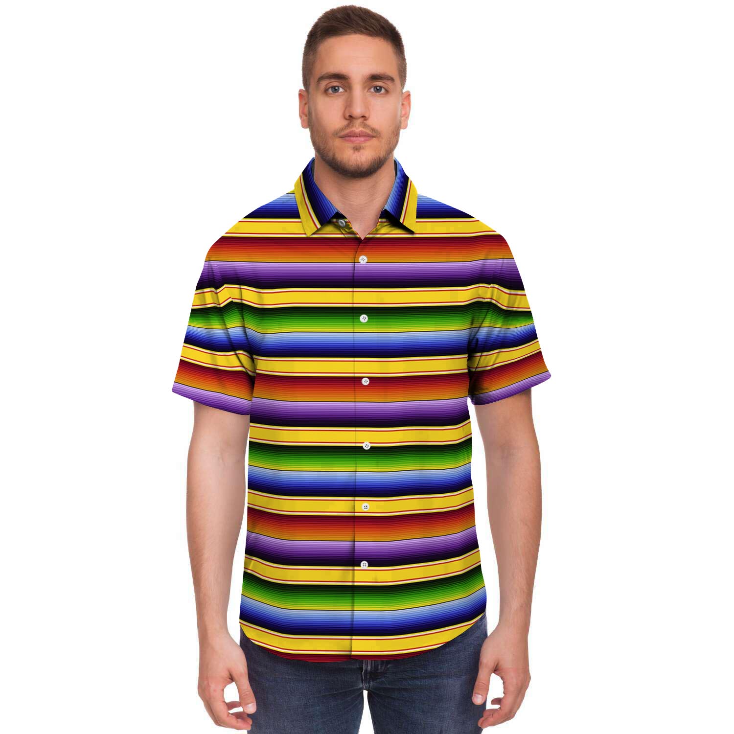 Serape Baja Men's Short Sleeve Shirt-grizzshop