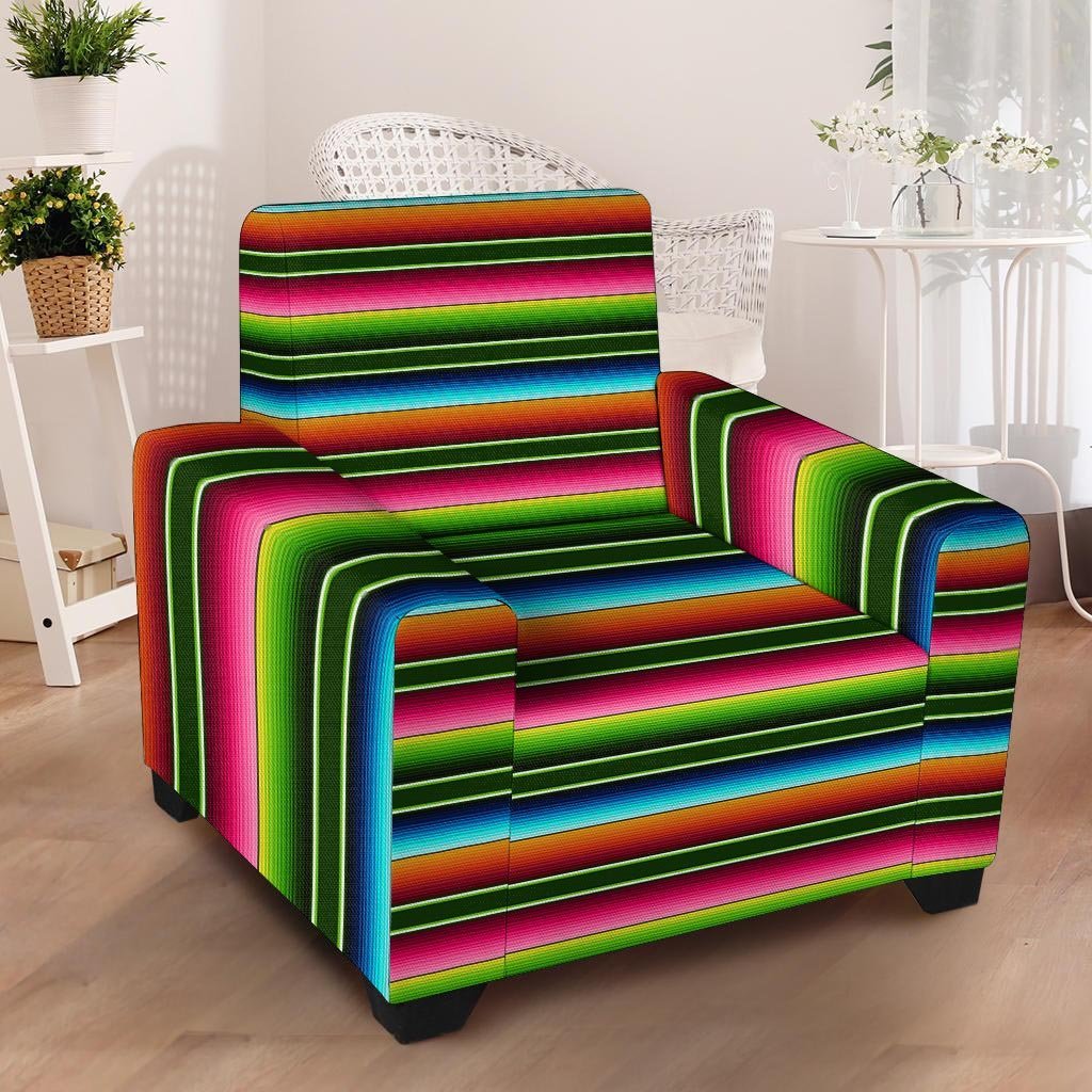 Serape Baja Mexican Armchair Cover-grizzshop