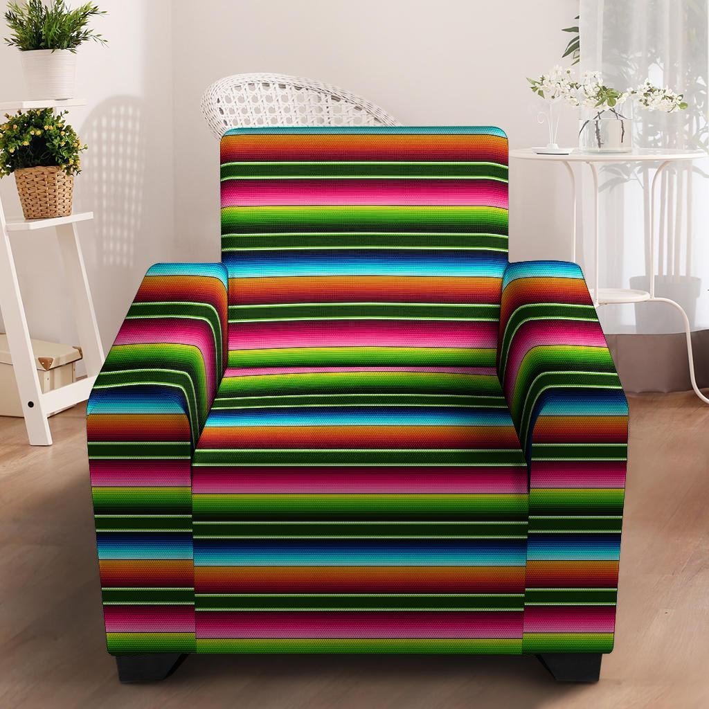 Serape Baja Mexican Armchair Cover-grizzshop