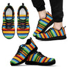 Serape Baja Mexican Blanket Pattern Print Black Sneaker Shoes For Men Women-grizzshop