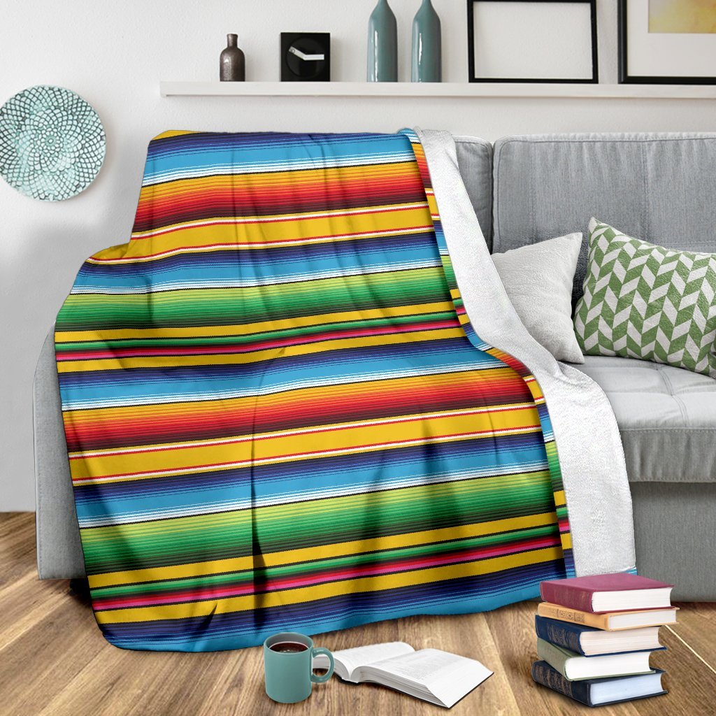 Serape Baja Mexican Blanket Pattern Print Blanket-grizzshop