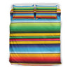 Serape Baja Mexican Blanket Pattern Print Duvet Cover Bedding Set-grizzshop