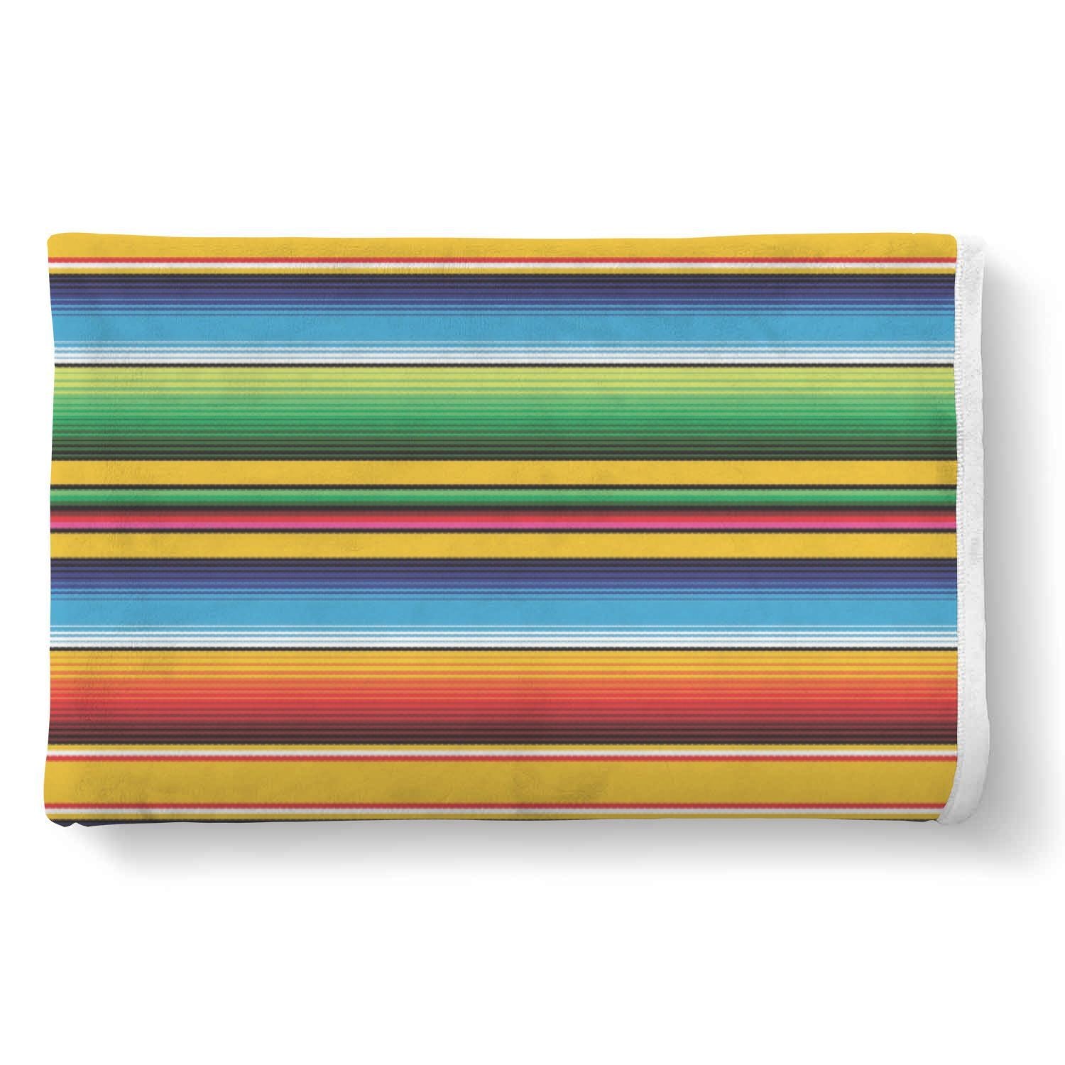 Serape Baja Mexican Blanket Pattern Print Throw Blanket-grizzshop