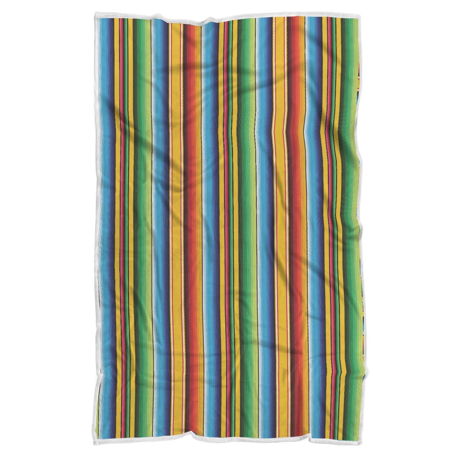Serape Baja Mexican Blanket Pattern Print Throw Blanket-grizzshop