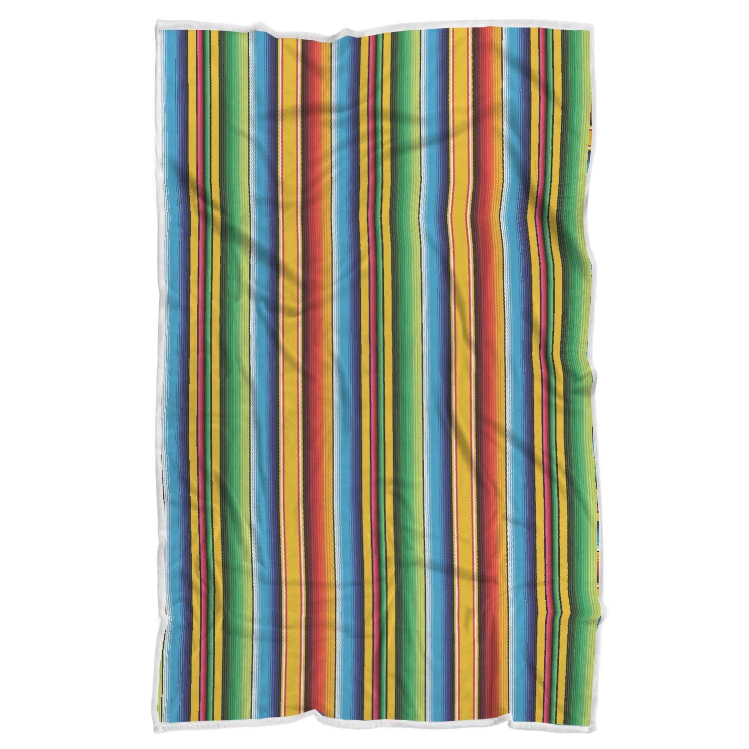 Serape Baja Mexican Blanket Pattern Print Throw Blanket-grizzshop