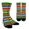 Serape Baja Mexican Blanket Pattern Print Unisex Crew Socks-grizzshop