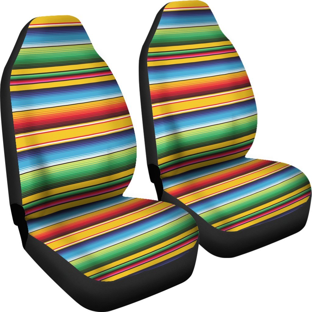 Serape Baja Mexican Blanket Pattern Print Universal Fit Car Seat Cover-grizzshop