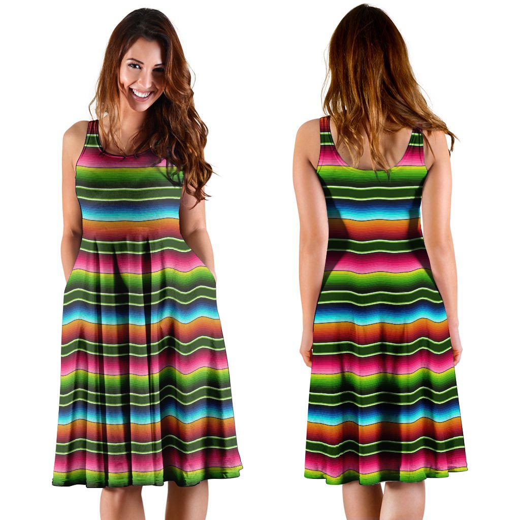 Serape Baja Mexican Dress-grizzshop