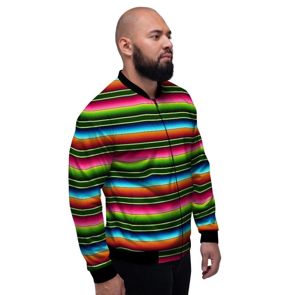 Serape Baja Mexican Men's Bomber Jacket-grizzshop