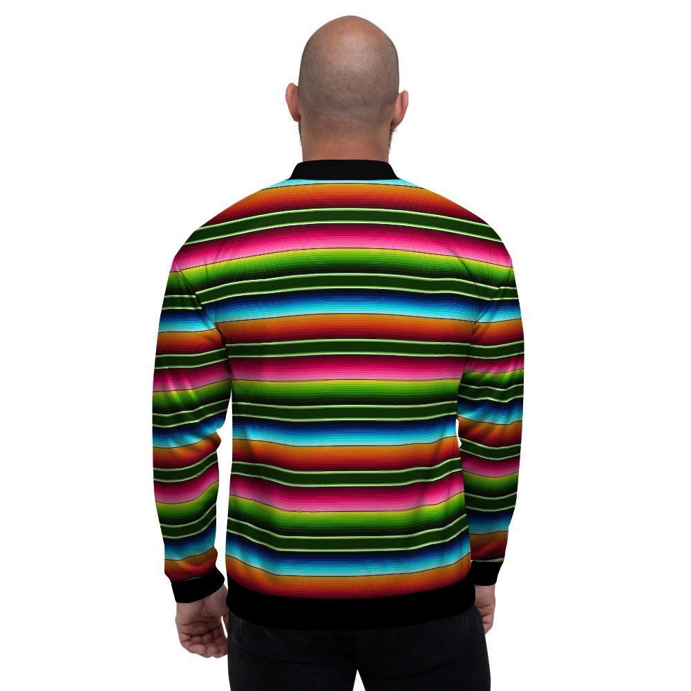 Serape Baja Mexican Men's Bomber Jacket-grizzshop