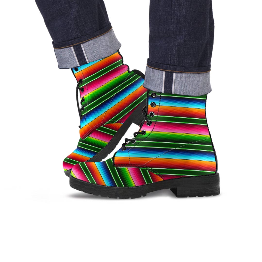 Serape Baja Mexican Men's Boots-grizzshop