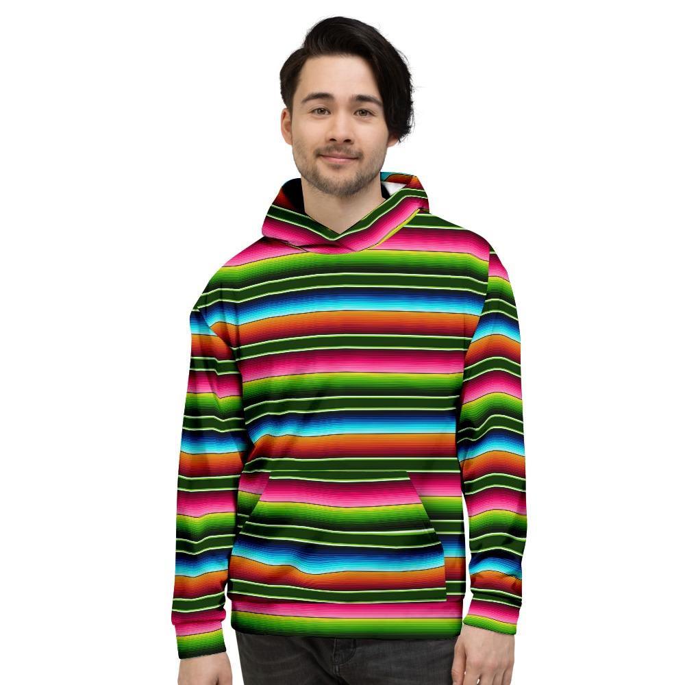 Serape Baja Mexican Men's Hoodie-grizzshop