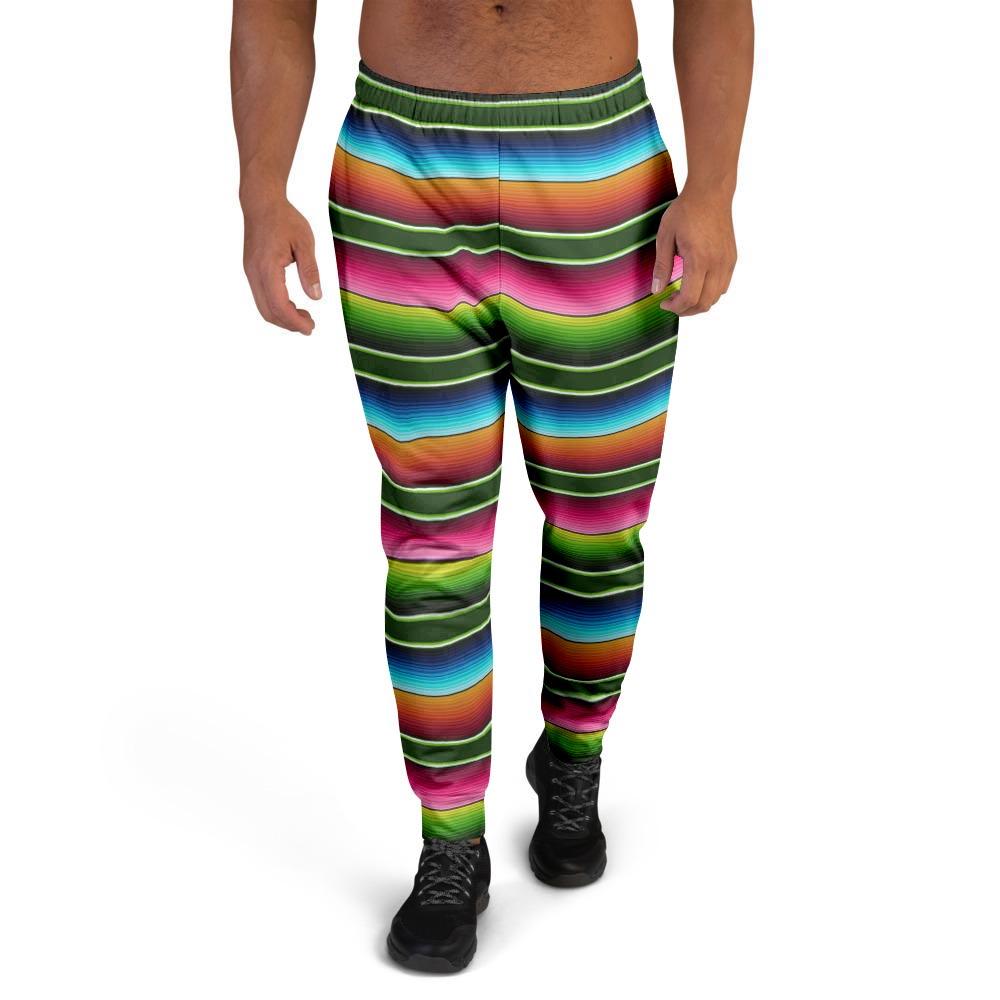 Serape Baja Mexican Men's Joggers-grizzshop