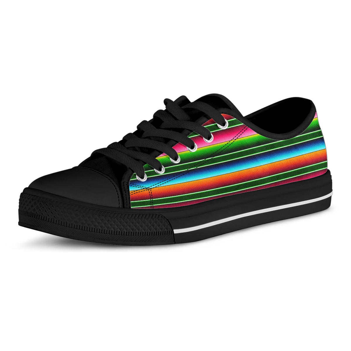 Serape Baja Mexican Men's Low Top Shoes-grizzshop
