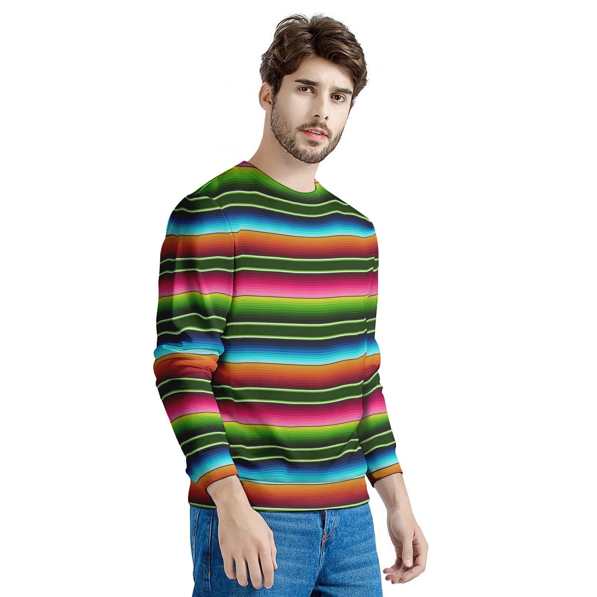 Serape Baja Mexican Men's Sweatshirt-grizzshop