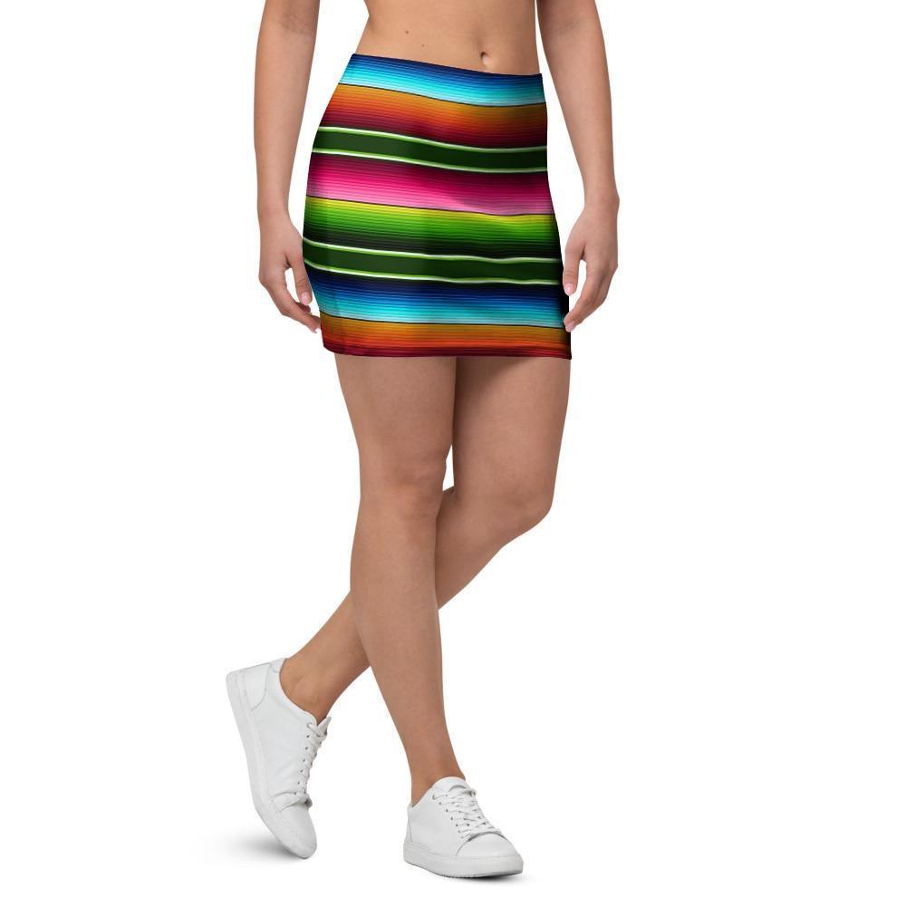 Serape Baja Mexican Mini Skirt-grizzshop