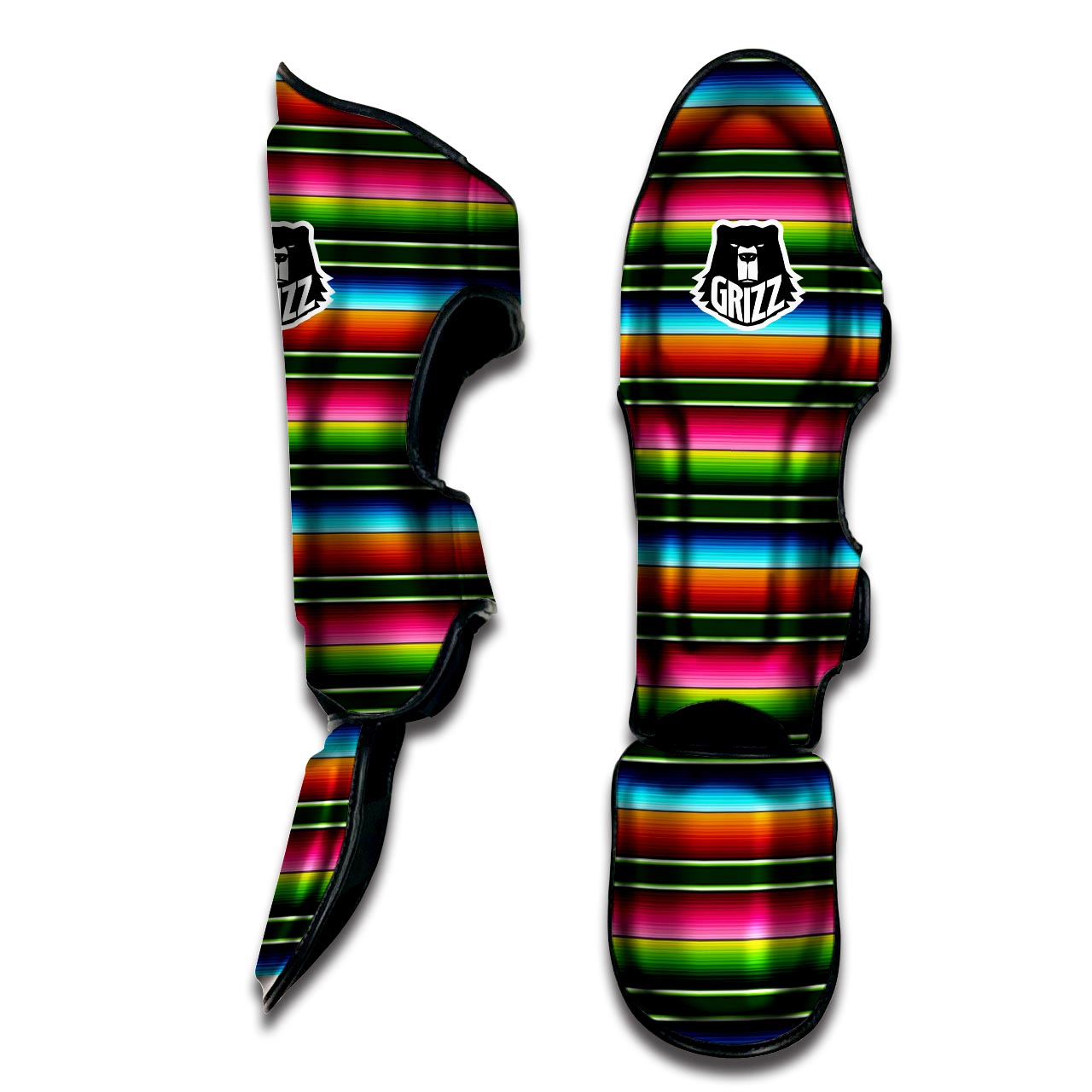 Serape Baja Mexican Muay Thai Shin Guard-grizzshop