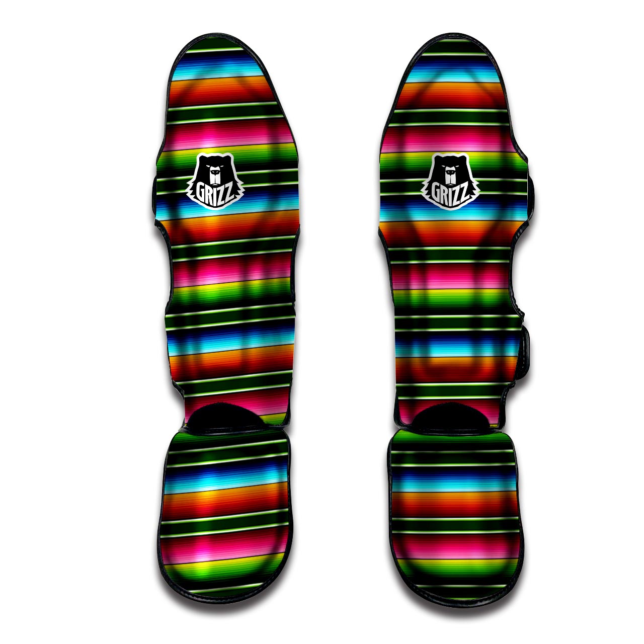 Serape Baja Mexican Muay Thai Shin Guard-grizzshop