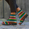 Serape Baja Mexican Women's Boots-grizzshop