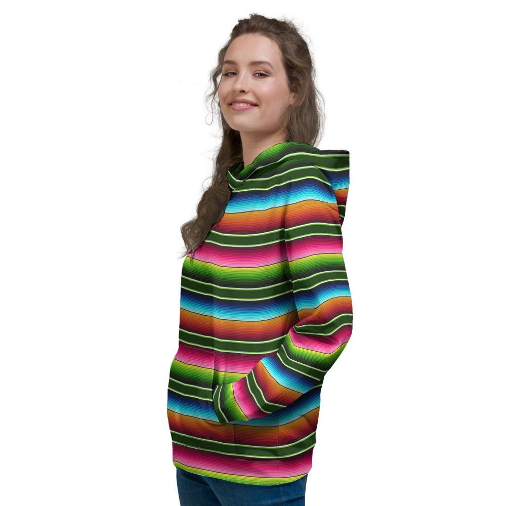 Serape Baja Mexican Women's Hoodie-grizzshop