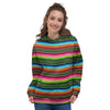 Serape Baja Mexican Women's Hoodie-grizzshop