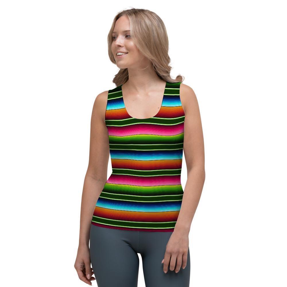 Serape Baja Mexican Women's Tank Top-grizzshop