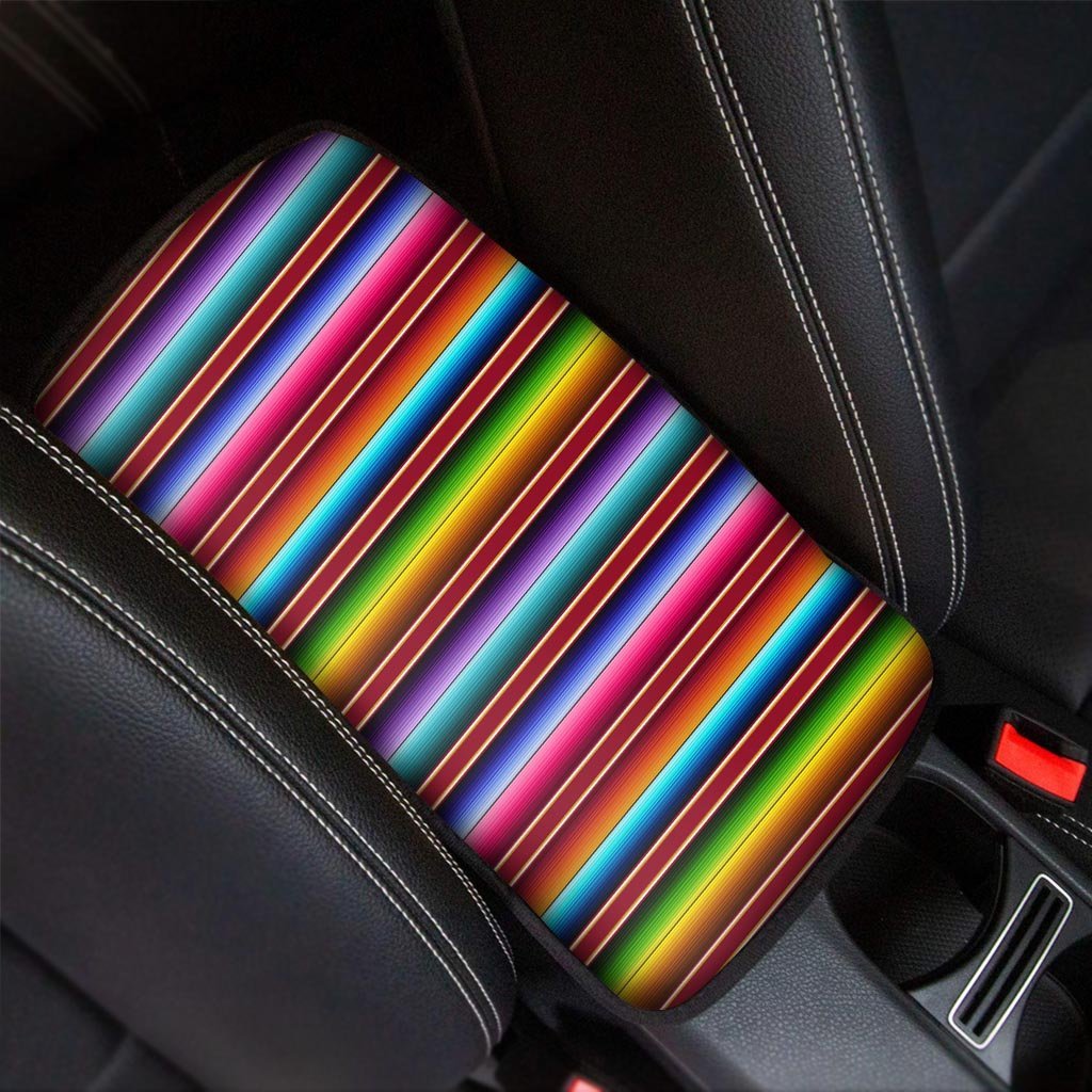 Serape Baja Print Car Console Cover-grizzshop