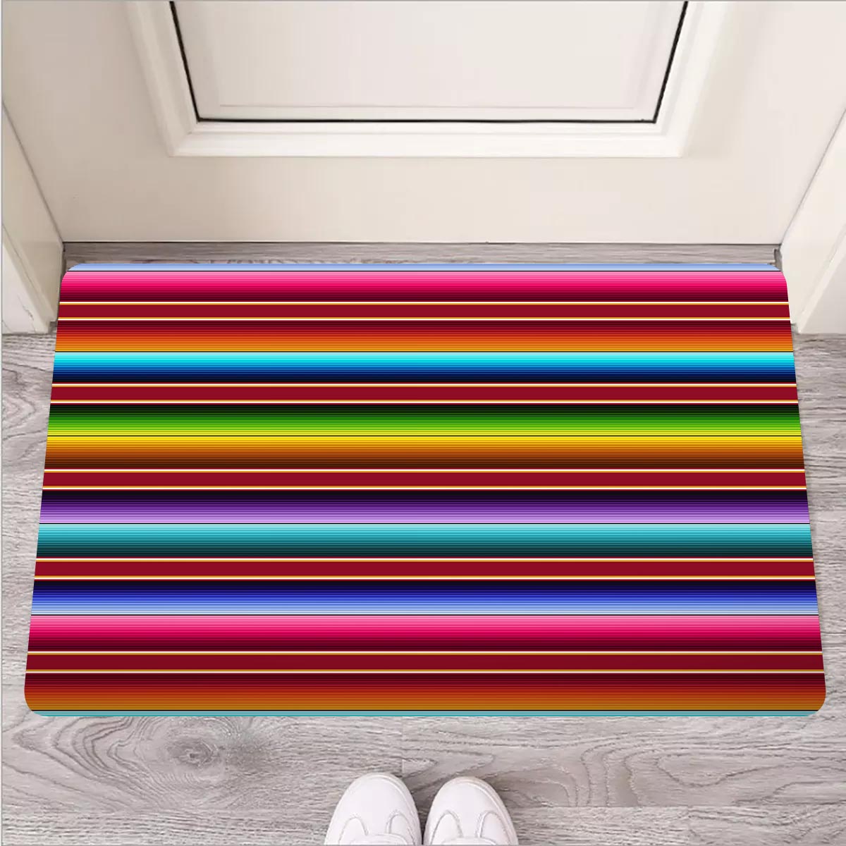 Serape Baja Print Door Mat-grizzshop