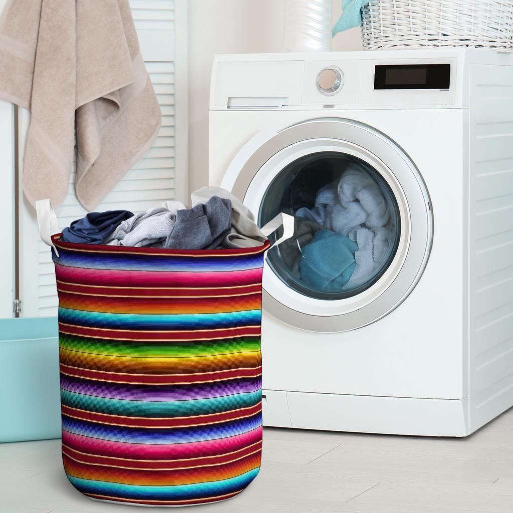 Serape Baja Print Laundry Basket-grizzshop