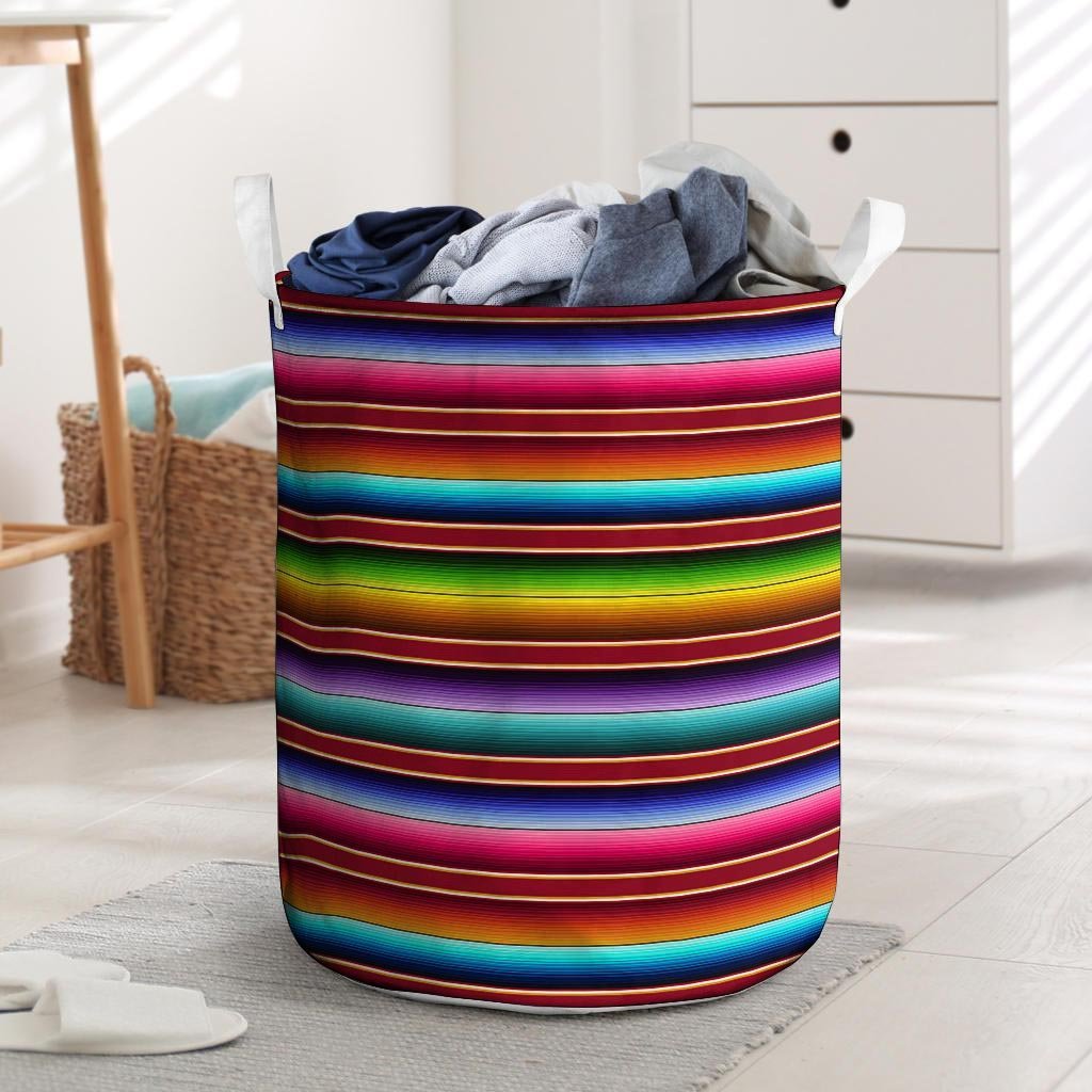 Serape Baja Print Laundry Basket-grizzshop