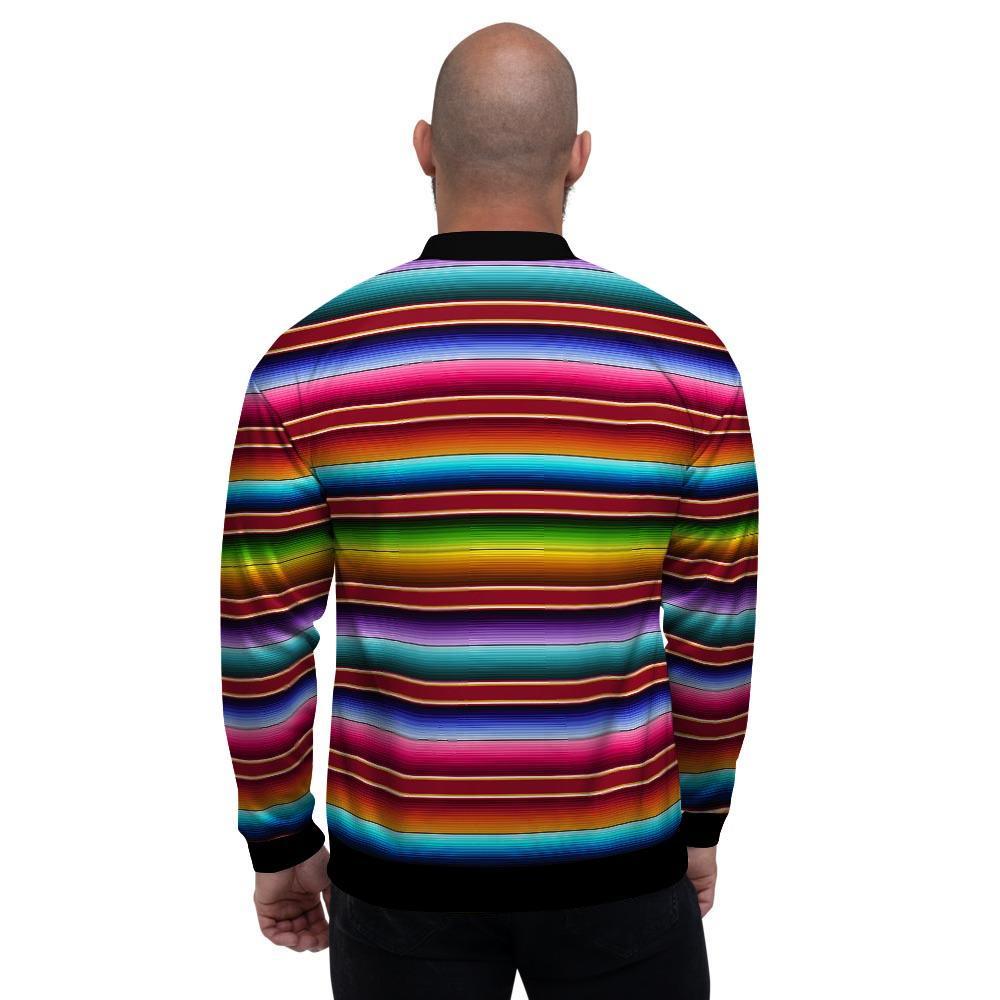 Serape Baja Print Men's Bomber Jacket-grizzshop