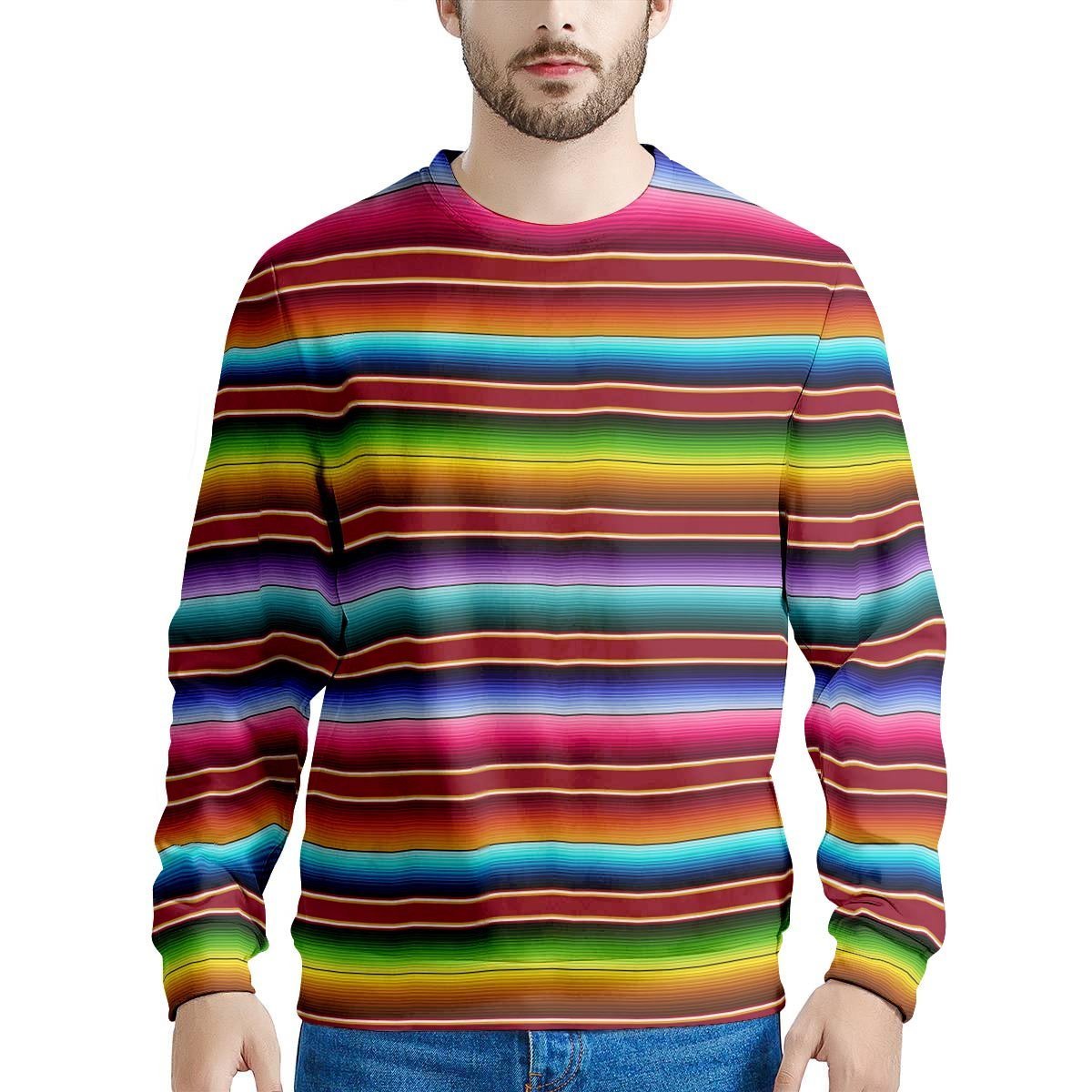 Serape Baja Print Men's Sweatshirt-grizzshop