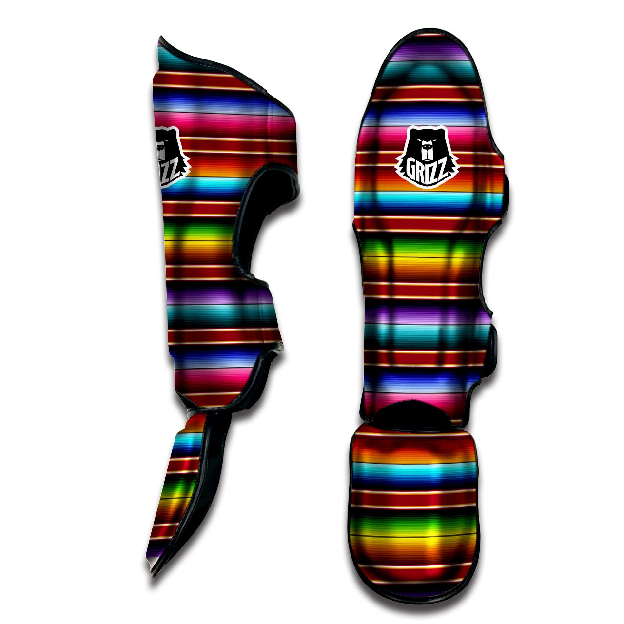 Serape Baja Print Muay Thai Shin Guard-grizzshop