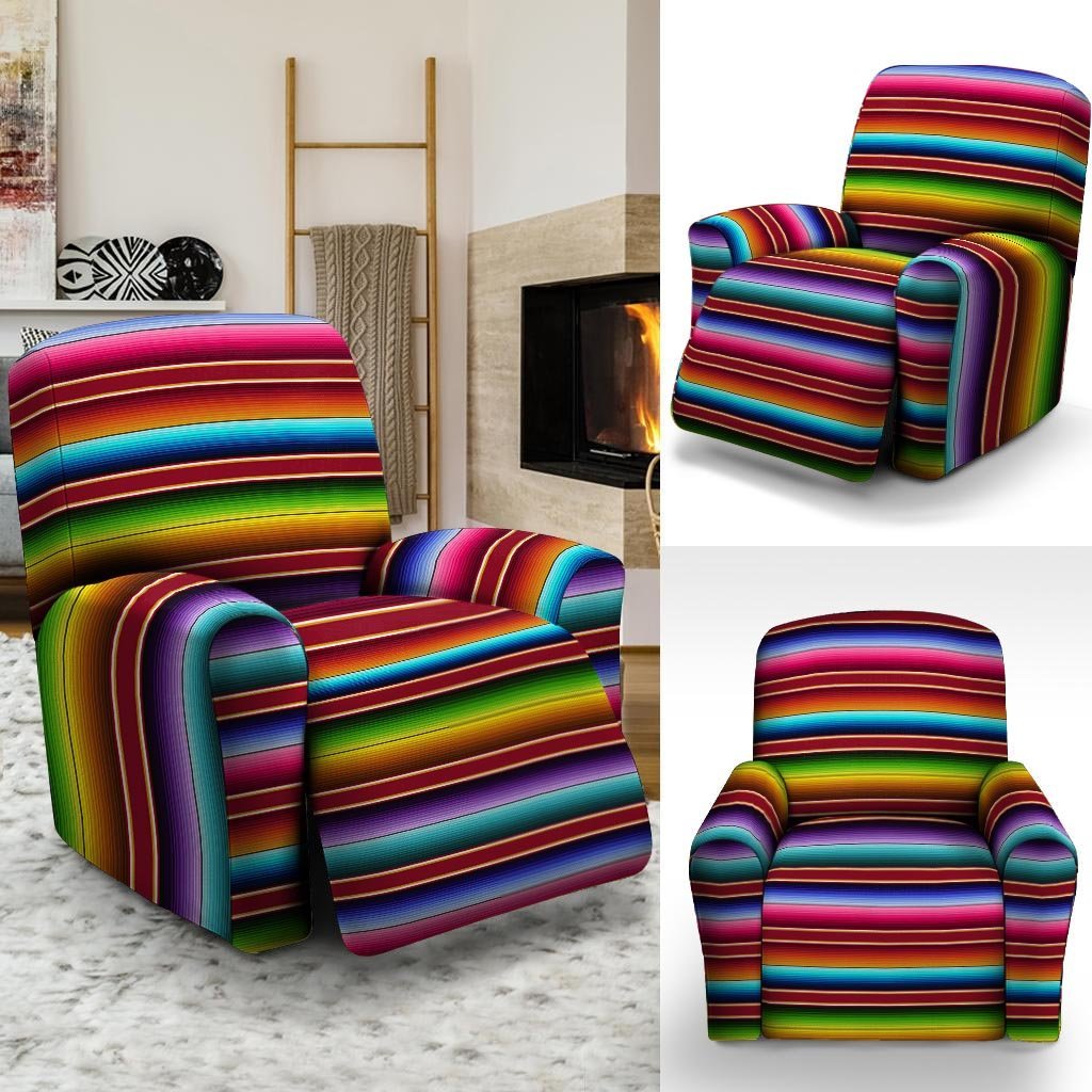 Serape Baja Print Recliner Cover-grizzshop