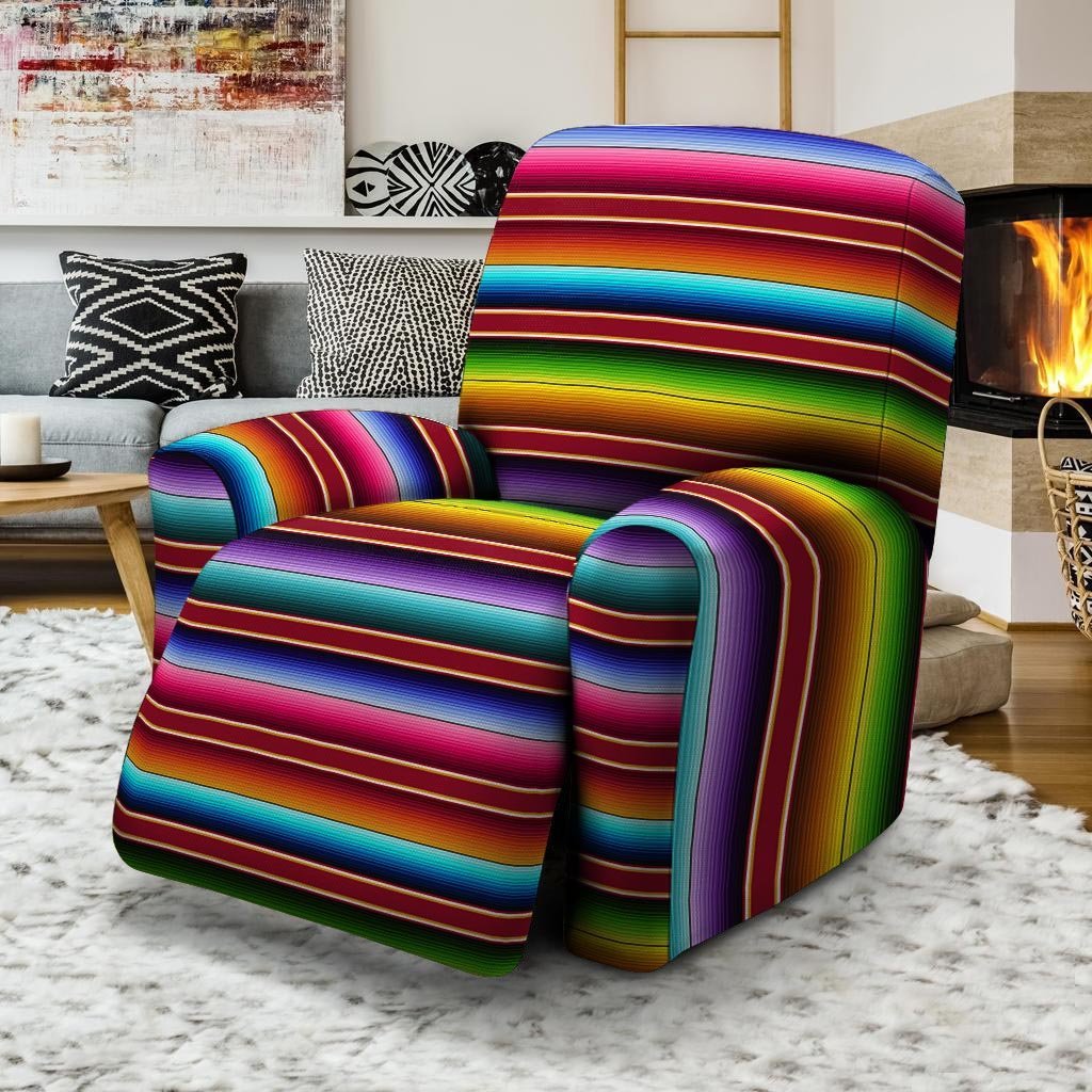 Serape Baja Print Recliner Cover-grizzshop