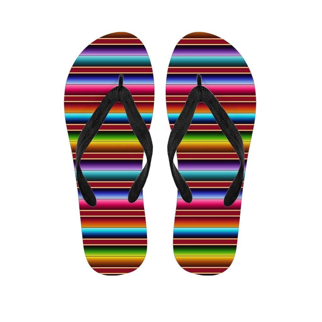 Serape Baja Print Women's Flip Flops-grizzshop