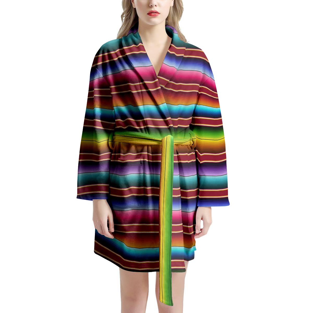 Serape Baja Print Women's Robe-grizzshop