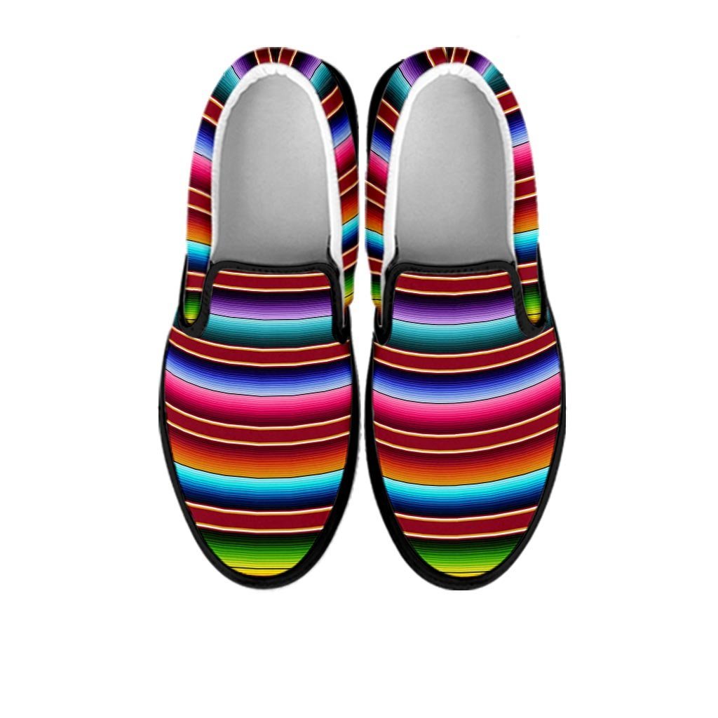 Serape Baja Print Women's Slip On Sneakers-grizzshop