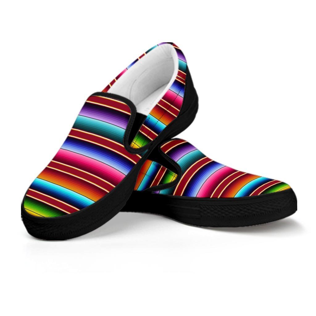 Serape Baja Print Women's Slip On Sneakers-grizzshop