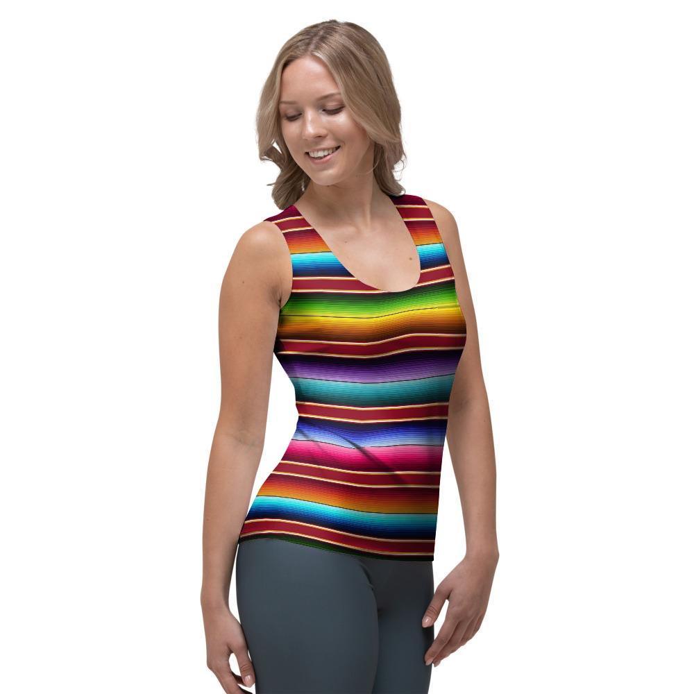 Serape Baja Print Women's Tank Top-grizzshop