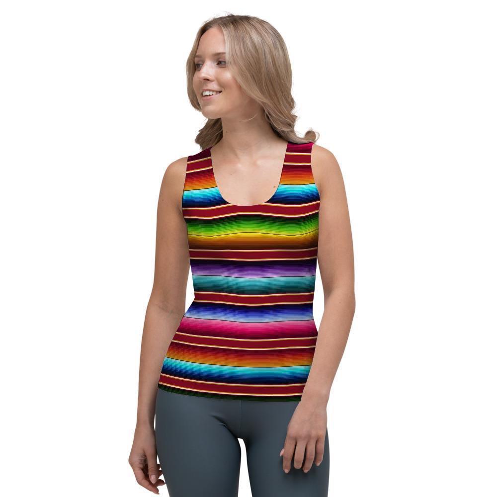 Serape Baja Print Women's Tank Top-grizzshop