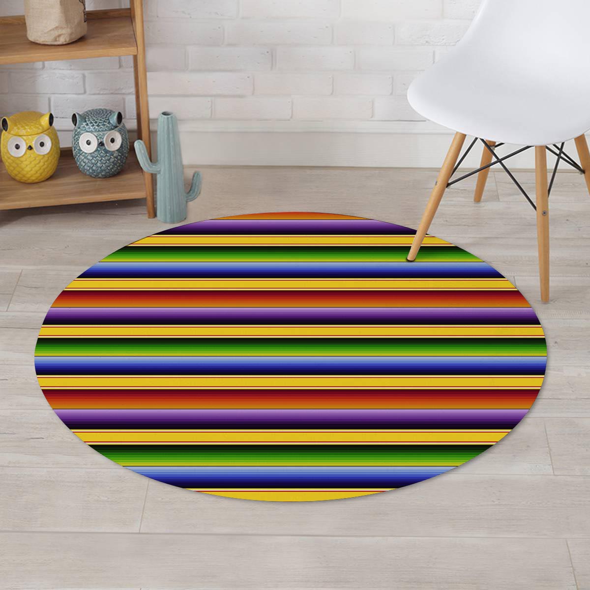 Serape Baja Round Rug-grizzshop