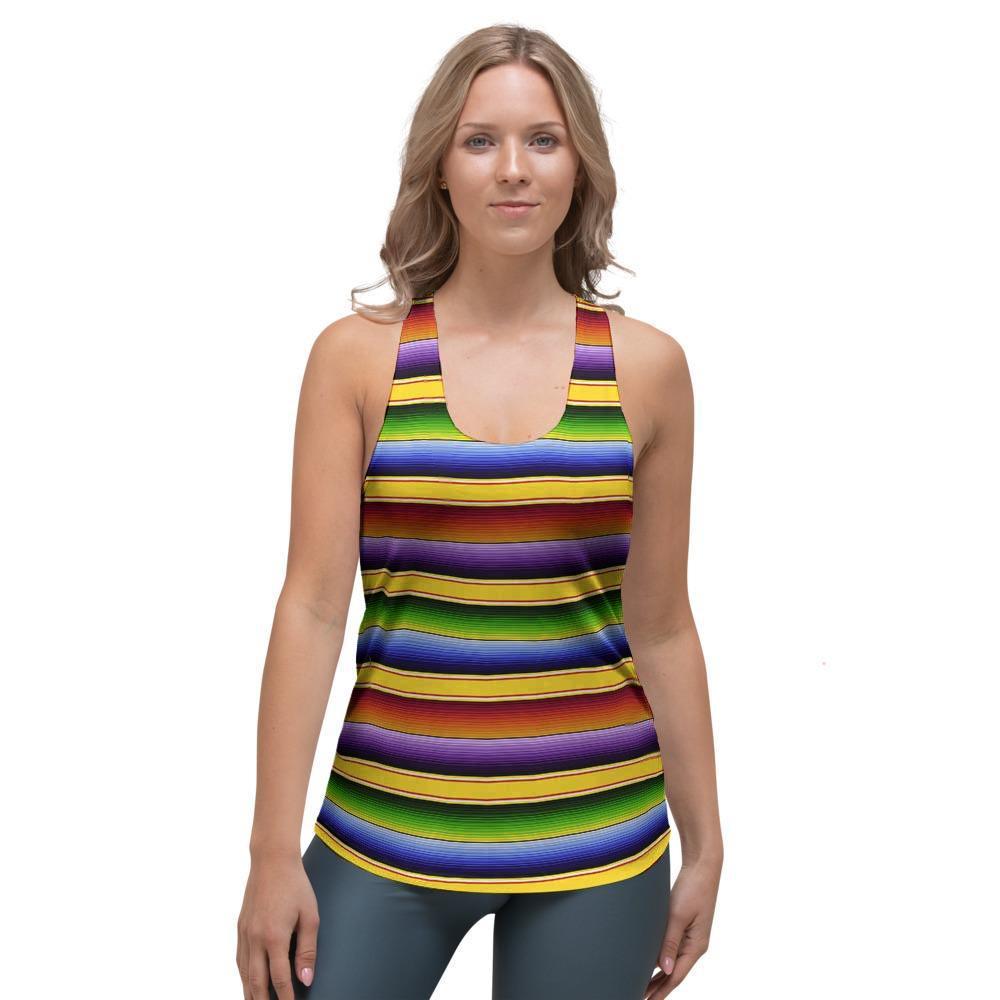 Serape Baja Women's Racerback Tank Top-grizzshop