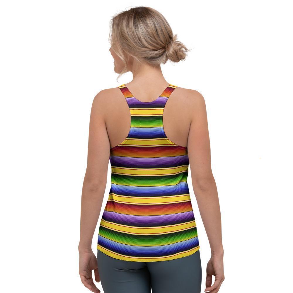 Serape Baja Women's Racerback Tank Top-grizzshop