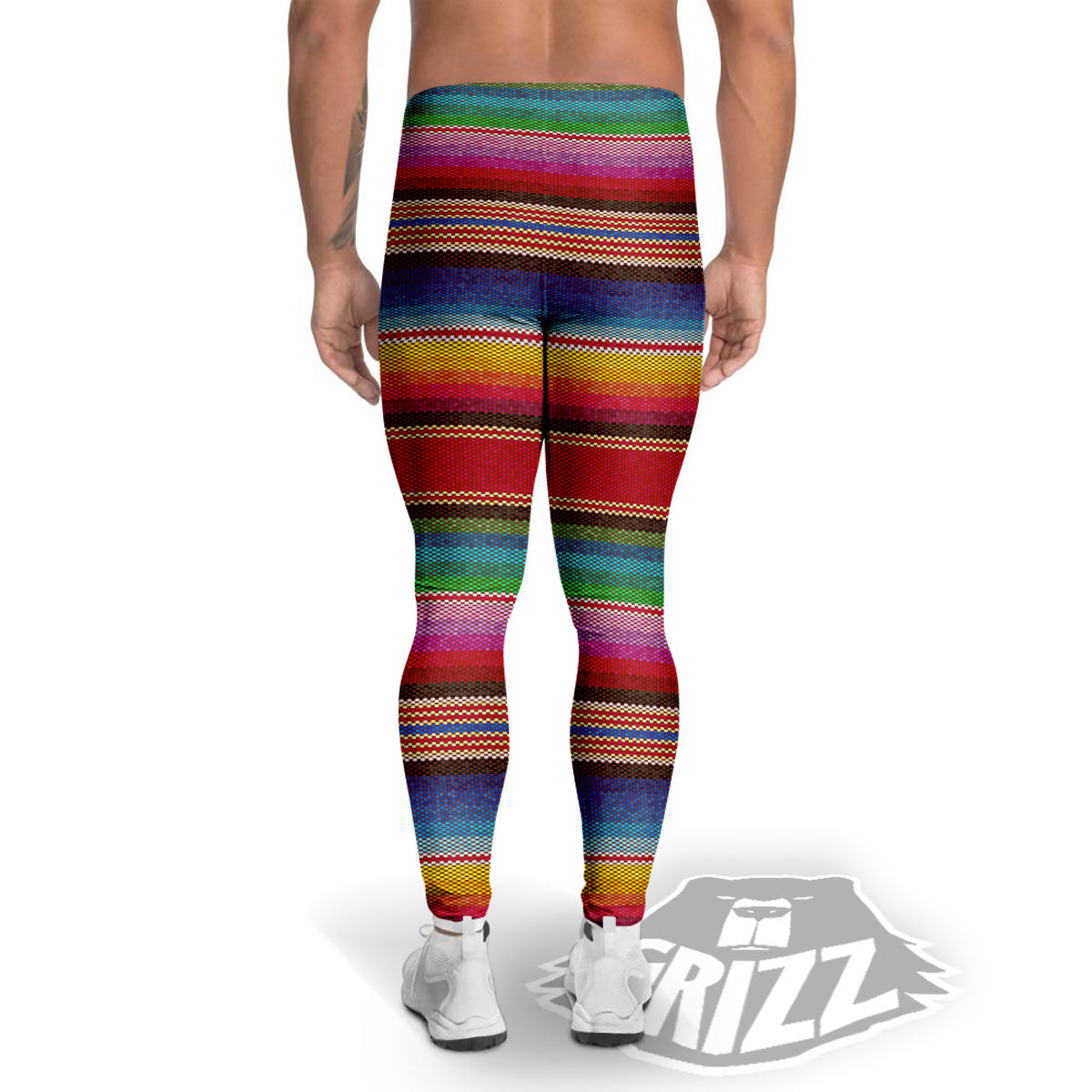 Serape Blanket Ethnic Print Pattern Men's Leggings-grizzshop