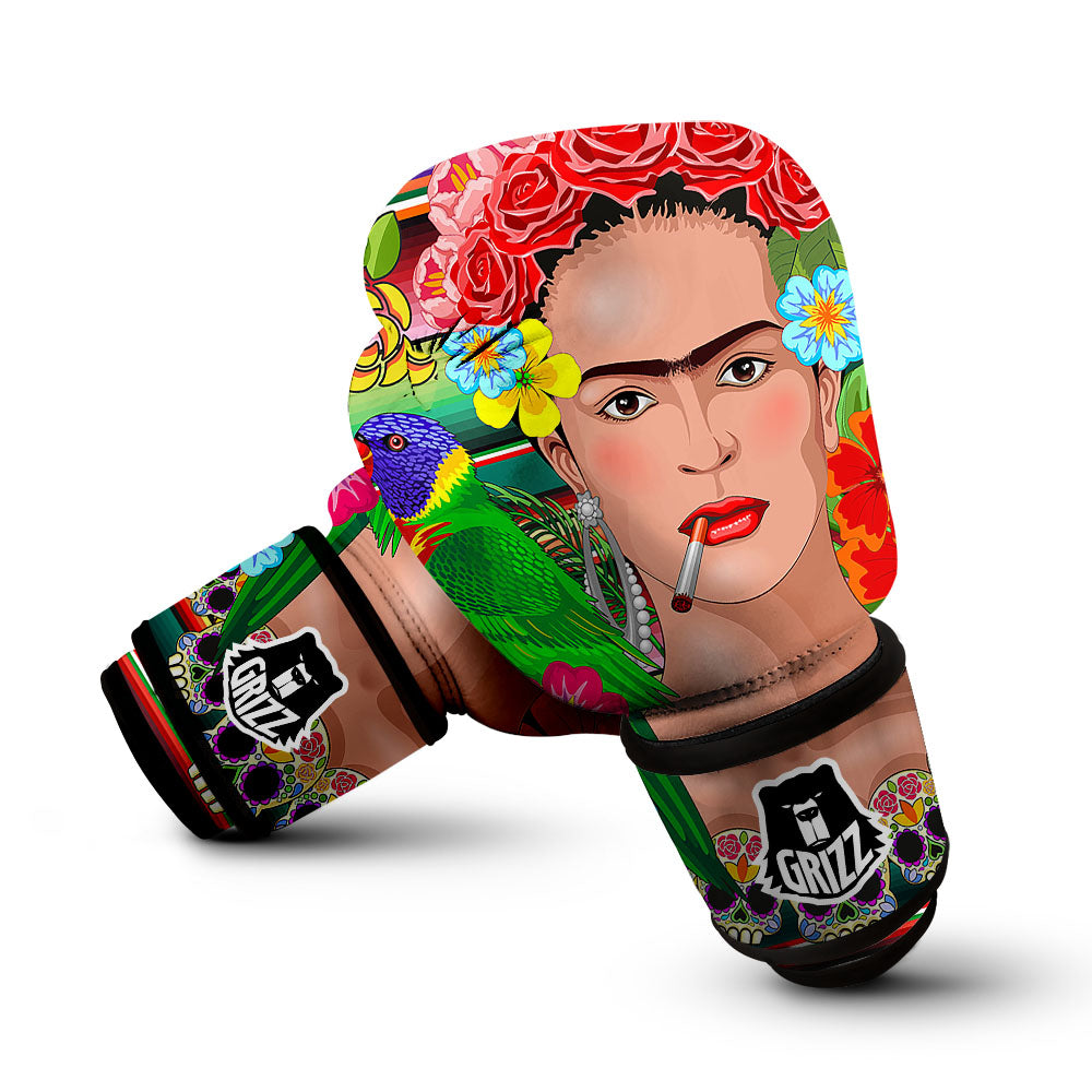 Serape Frida Kahlo Print Boxing Gloves-grizzshop