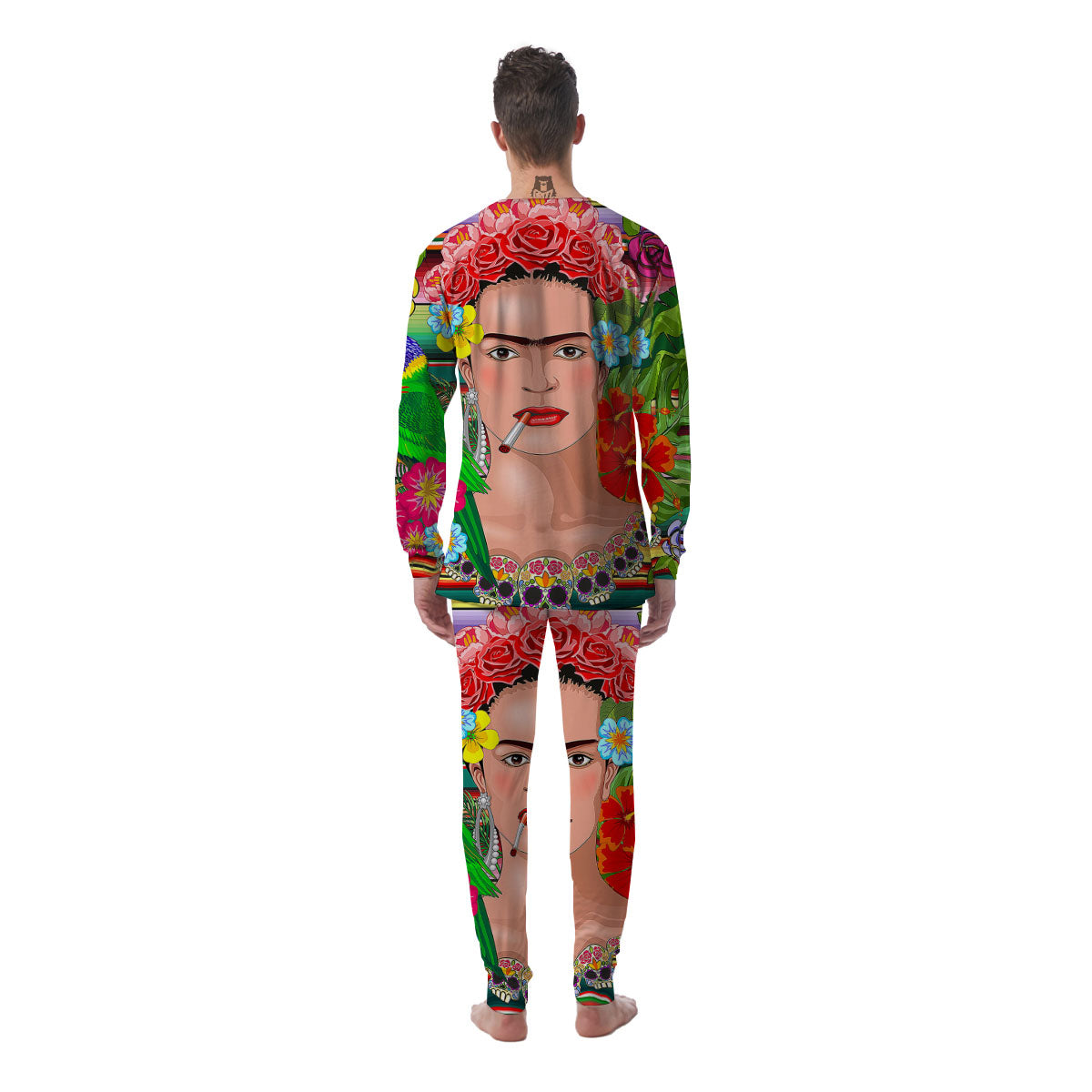 Serape Frida Kahlo Print Men's Pajamas-grizzshop