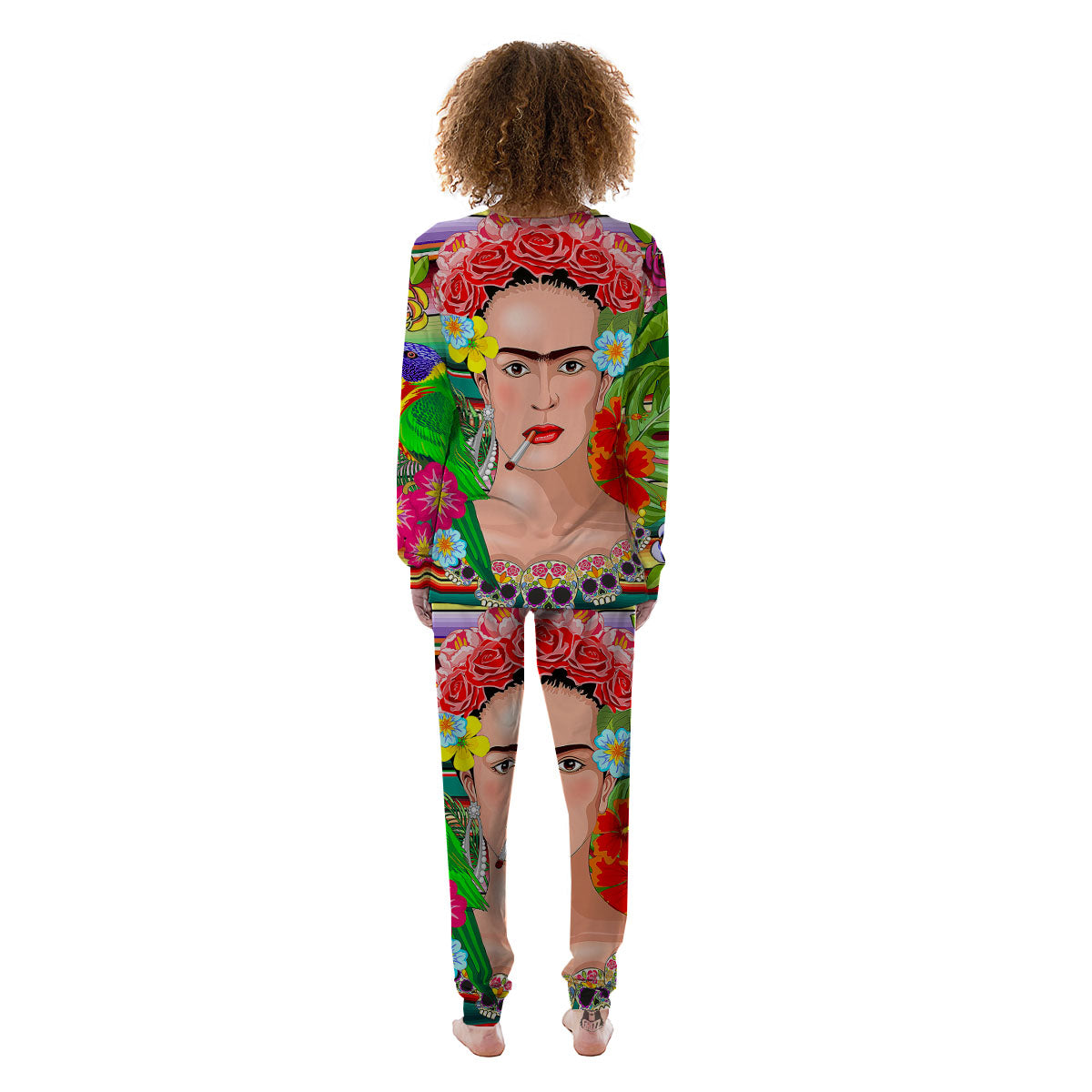 Serape Frida Kahlo Print Women's Pajamas-grizzshop