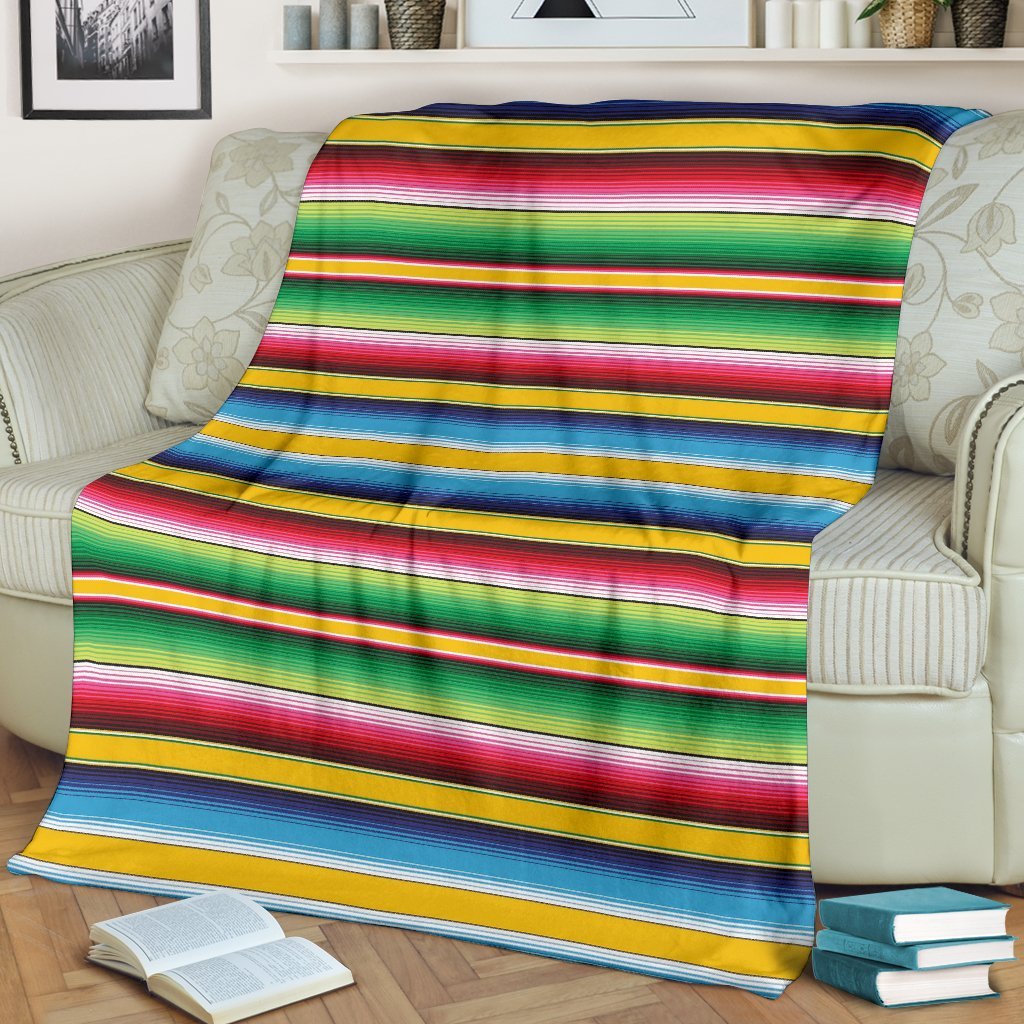 Serape Mexican Blanket Baja Pattern Print Blanket-grizzshop