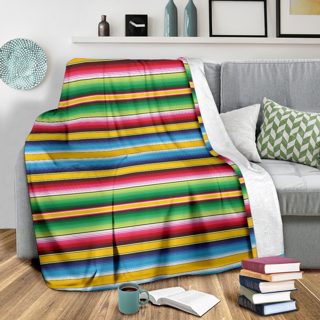 Serape Mexican Blanket Baja Pattern Print Blanket-grizzshop